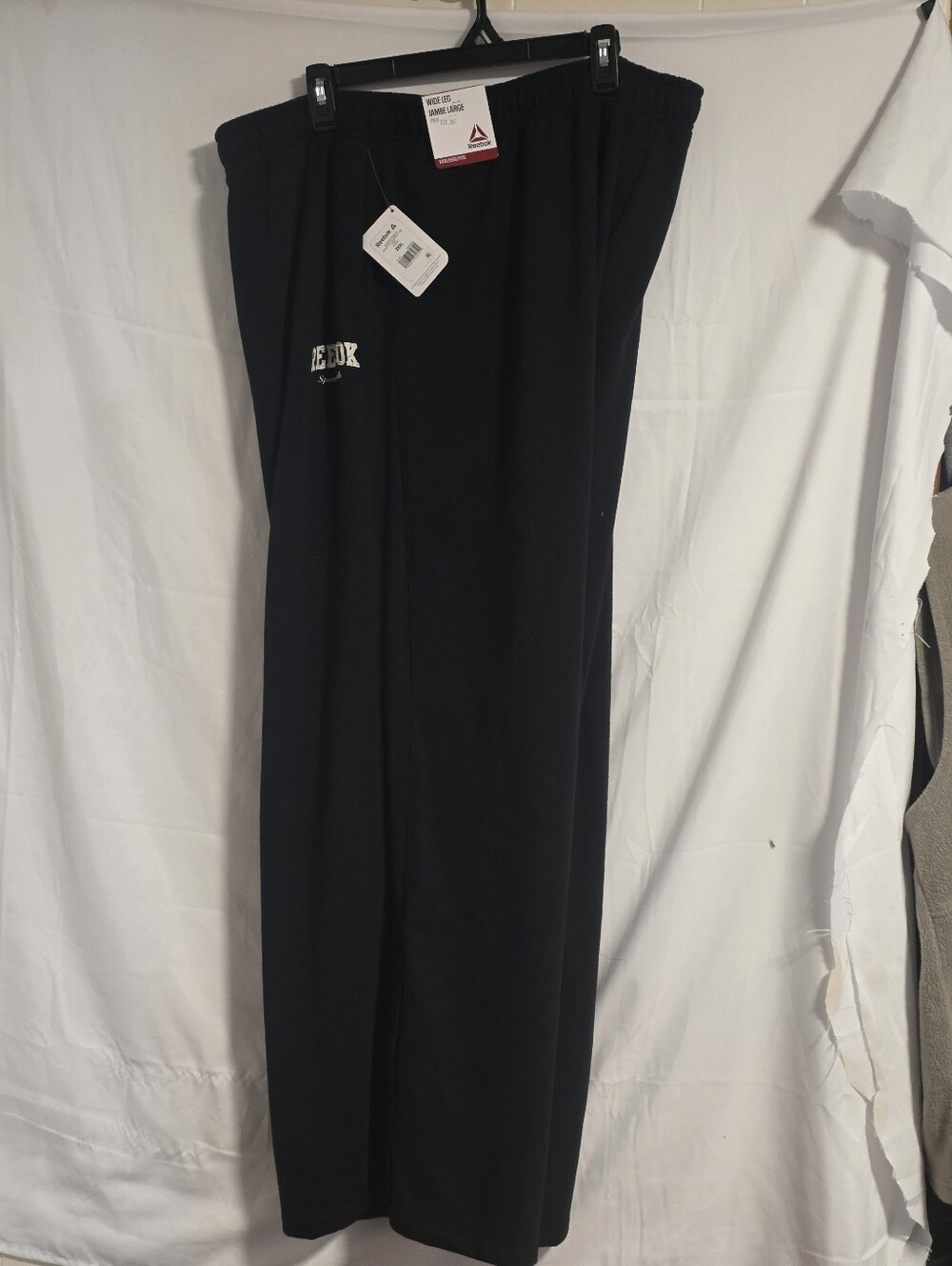 New W/tags Reebok Men’s Black Pull-On Sweatpants 3x